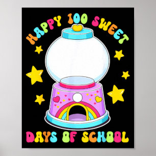 Grappige 100 dagen school snoepautomaat leeg doe-h poster