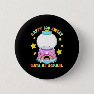 Grappige 100 dagen school snoepautomaat leeg doe-h ronde button 5,7 cm