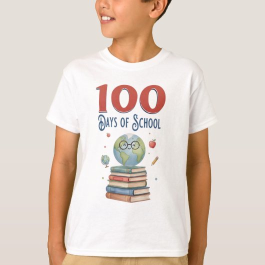 Grappige 100 dagen school t-shirt (Voorkant)