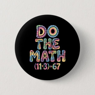 Grappige 100 dagen school wiskunde vergelijking do ronde button 5,7 cm