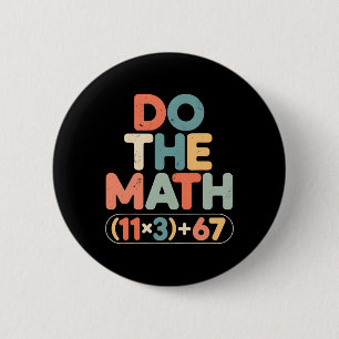 Grappige 100 dagen school wiskunde vergelijking do ronde button 5,7 cm