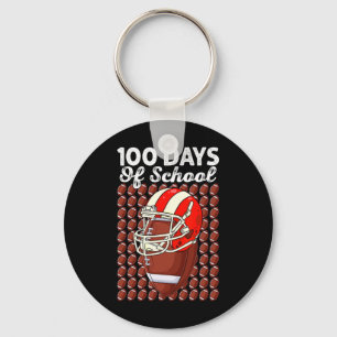 Grappige 100 dagen schoolvoetbal 100 dagen slimmer sleutelhanger