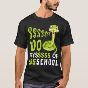 Grappige 100 Dagen Van School Leuke Snake leraren T-shirt