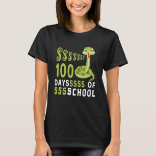 Grappige 100 Dagen Van School Leuke Snake leraren  T-shirt