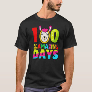 Grappige 100 Llamazing Dagen Llama Leraar 100ste D T-shirt