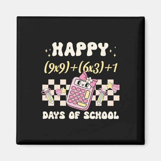 Grappige 100e dag Wiskunde Formula 100 Days of Sch Magneet (Voorkant)