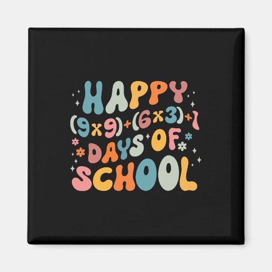 Grappige 100e dag Wiskunde Formula 100 Days of Sch Magneet (Voorkant)