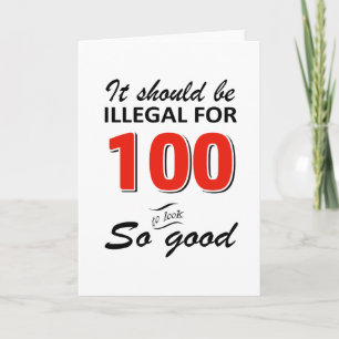 Grappige 100e jaar oude verjaardag design kaart