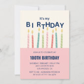 Grappige 100e verjaardag uitnodigingen Verjaardags (Voorkant)