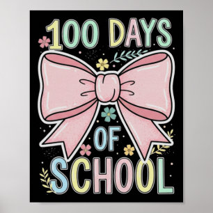 Grappige 100ste dag van school voor leraar of leer poster