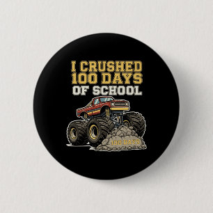 Grappige 100ste dag van school voor leraar of leer ronde button 5,7 cm