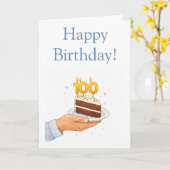 Grappige 100ste kaart (Gele Bloem)