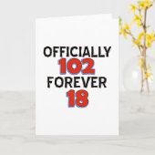 Grappige 102 jaar verjaardag design kaart (Gele Bloem)