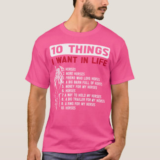 Grappige 10 Dingen Die Ik Wil In Mijn Leven Grappi T-shirt