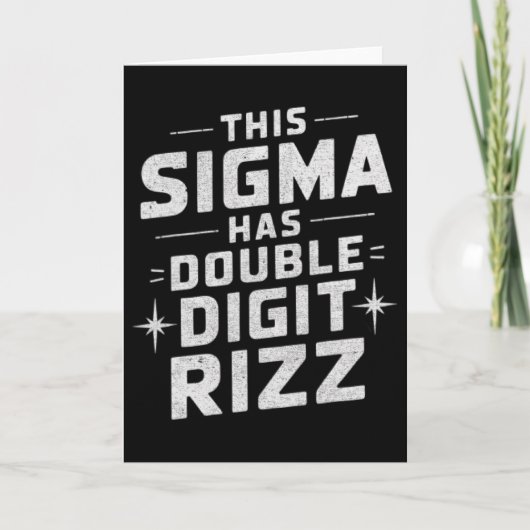 Grappige 10 Jaar Verjaardag Rizz Sigma Brain Rot B Kaart (Voorkant)