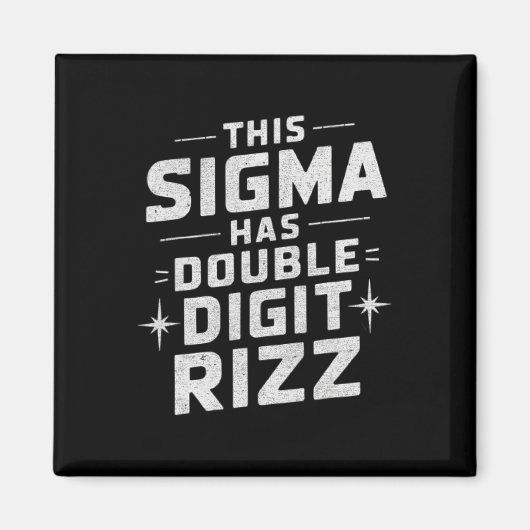 Grappige 10-jarige verjaardag Rizz Sigma Brain Rot Magneet (Voorkant)