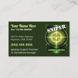 Grappige 10-Pin Sniper / League Bowler Noviteit Contactkaartje