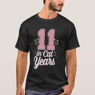 Grappige 11 in kattenjaren, leuke katten thematisc t-shirt