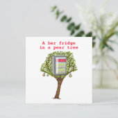 Grappige 12 dagen Kerst patrijs perenboom plat Feestdagenkaart (Staand voorkant)