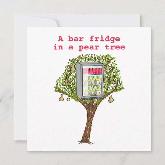 Grappige 12 dagen Kerst patrijs perenboom plat Feestdagenkaart (Voorkant)