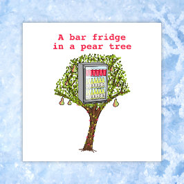 Grappige 12 dagen Kerst patrijs perenboom plat Feestdagenkaart