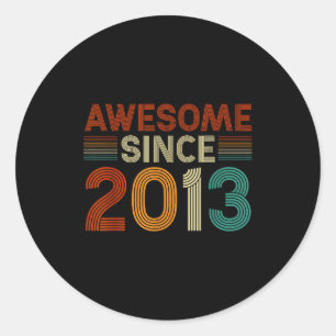 Grappige 12-jarige geweldig sinds 2013 verjaardag  ronde sticker