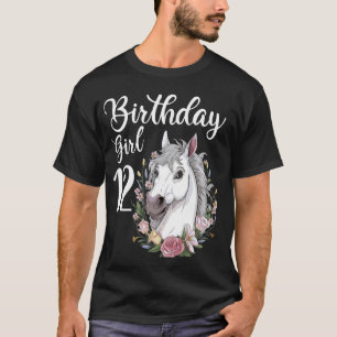 Grappige 12e verjaardag Paard 12 Jaar Oude Meisje T-shirt