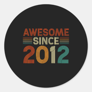 Grappige 13-jarige geweldig sinds 2012 verjaardag  ronde sticker