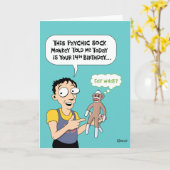 Grappige 14e verjaardag kaart (Gele Bloem)