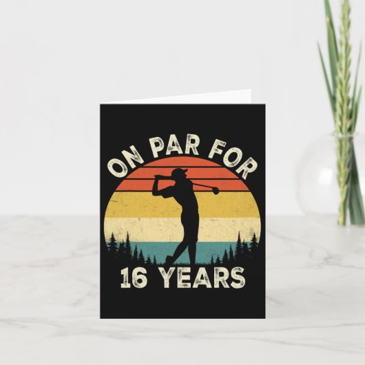 Grappige 16e verjaardag Golf Golfer 16 jaar oude G Kaart (Voorkant)