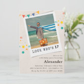 Grappige 17e verjaardagsuitnodigingen Mannen Fun F Kaart (Staand voorkant)