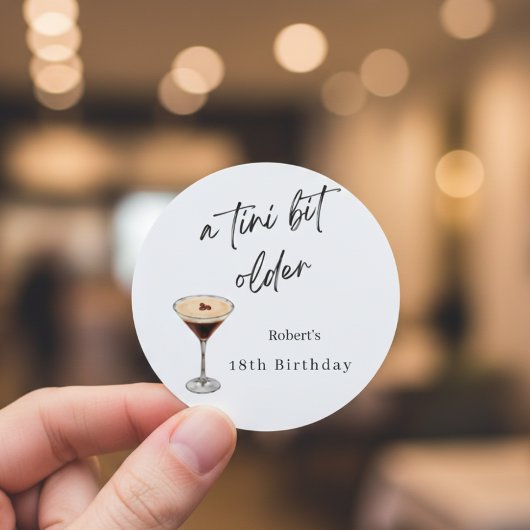 Grappige 18e verjaardagsfeeststickers ronde sticker
