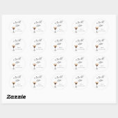 Grappige 18e verjaardagsfeeststickers ronde sticker (Vel)