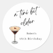Grappige 18e verjaardagsfeeststickers ronde sticker (Voorkant)