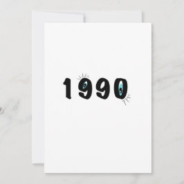 Grappige 1990 Oog Grafische Verjaardagskaart | Art