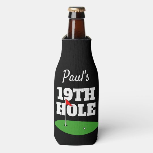 Grappige 19e hole golf bier fles drankhouder flesjeskoeler (Fles Voorkant)