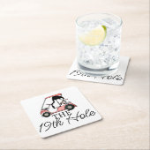 Grappige 19e hole golfkar Flamingo Kartonnen Onderzetters (Insitu)