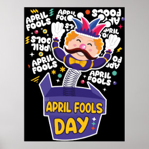 Grappige 1 april dag poster