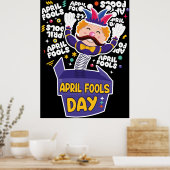 Grappige 1 april dag poster (Keuken)