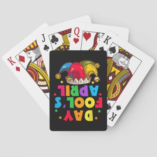 Grappige 1 april-grapjes kit 1 april grappen pokerkaarten (Achterkant)