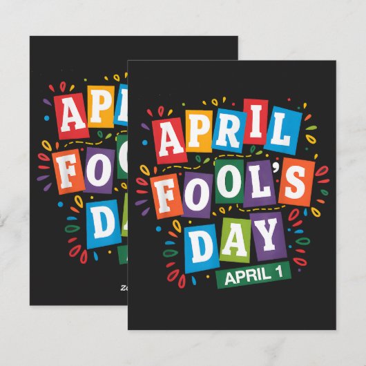 Grappige 1 april-grapjes kit feestdagenkaart (Voorkant / Achterkant)
