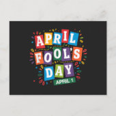 Grappige 1 april-grapjes kit uitnodiging briefkaart (Achterkant)