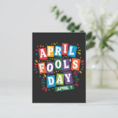 Grappige 1 april-grapjes kit uitnodiging briefkaart (Staand voorkant)