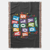 Grappige 1 april grappen kit deken (Voorkant Verticaal)