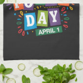 Grappige 1 april grappen kit theedoek (Gevouwen)
