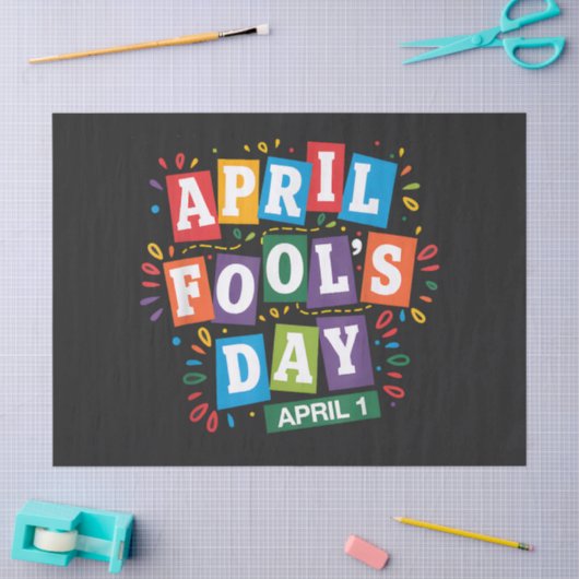 Grappige 1 april grappen kit tissuepapier (Craft)