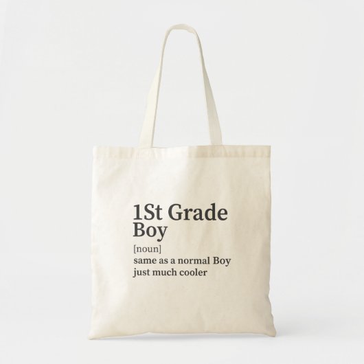 Grappige 1e klas jongen definitie 100 dagen van de tote bag (Voorkant)
