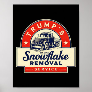 Grappige 2024 Trump's Sneeuwvlok Verwijderingsdien Poster