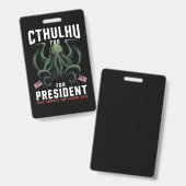 Grappige 2024 Verkiezingen Cthulhu voor President  Badge (Voor- en achterkant)