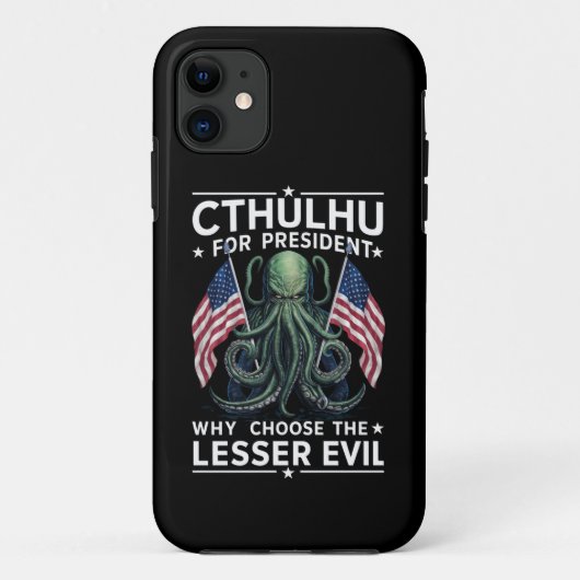 Grappige 2024 Verkiezingen Cthulhu Voor President Case-Mate iPhone Case (Achterkant)